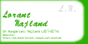 lorant majland business card